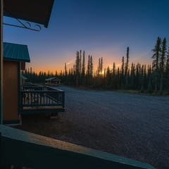 Kenai Fishing Cabin | Kitchen + Fire Pit