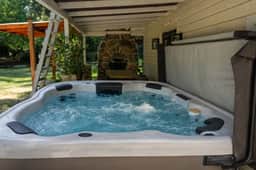 Coppertop Bungalow | Cozy Retreat with Hot Tub, Office Space & Dog Friendly