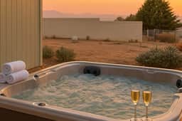 Hot Tub • Desert Tracks Family Getaway