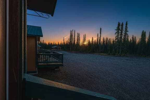 Kenai Fishing Cabin | Kitchen + Fire Pit